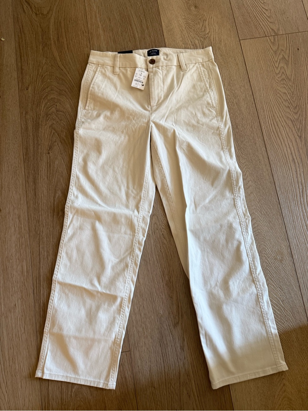 J.Crew NWT Everyday Chino Pants Women’s 6P Petite Natural Ivory Straight Leg